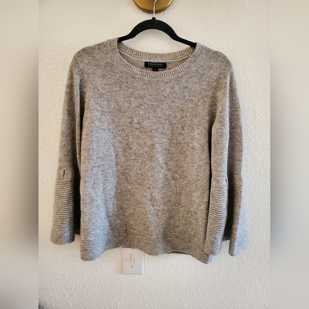 Banana Republic Knit Sweater Italian Yarn Merino Wool Cashmere Cardigan Sz S